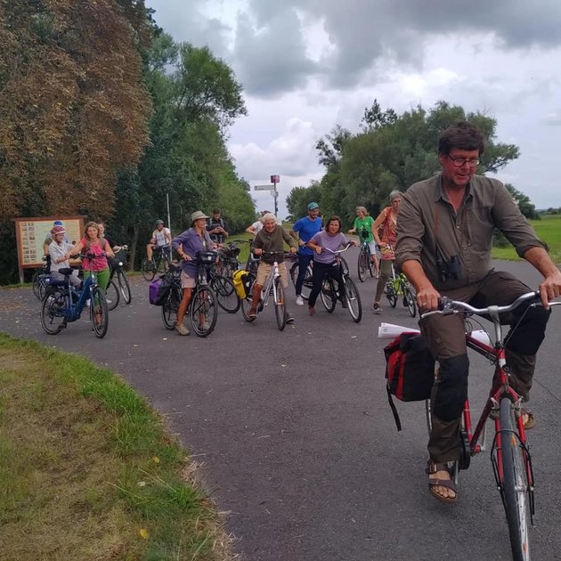 Wir starten zur Radtour mit Dirk Treichel.