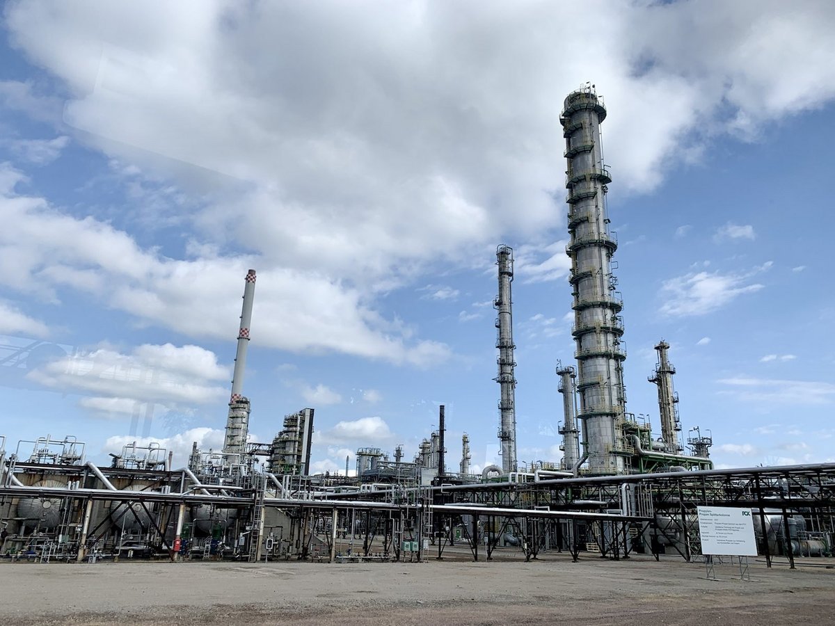 Ansicht der PCK-Raffinerie in Schwedt.